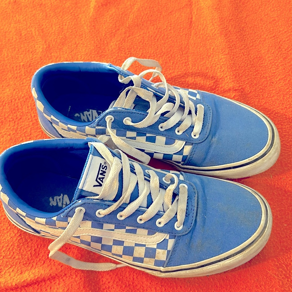 Classic checkerboard Vans. Youth size 6.5